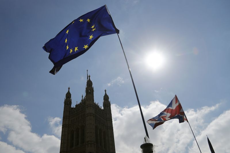 The British economy is likely to weaken as firms stop ease up on Brexit preparations now that Britain s departure from the European Union has been delayed by months, the Bank of England said Thursday, May 2, 2019. (AP Photo/Frank Augstein, File) 