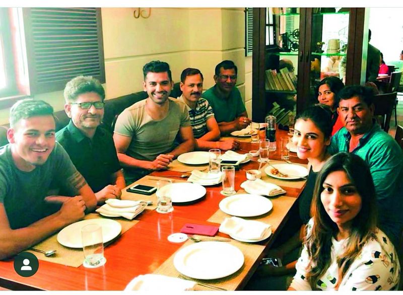 Rahul (first from left) and Rahul ( third from left) with the family.