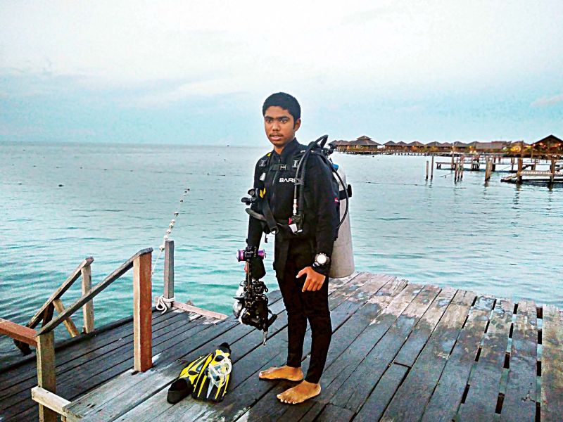 Dheeraj M. Nanda was exploring the oceans at a depth of 40m