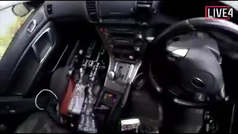 This image taken from the shooterâ€™s video, which was filmed Friday, March 15, 2019, guns on the passenger side of his vehicle in New Zealand. (Photo: AP)