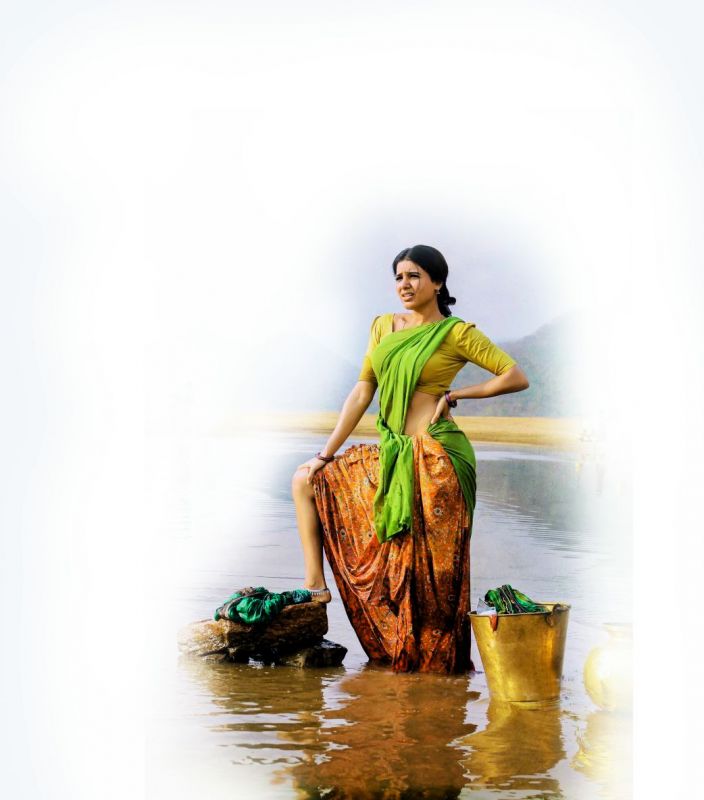 Actress Samantha Akkineni sported a rustic look in the movie Rangasthalam.