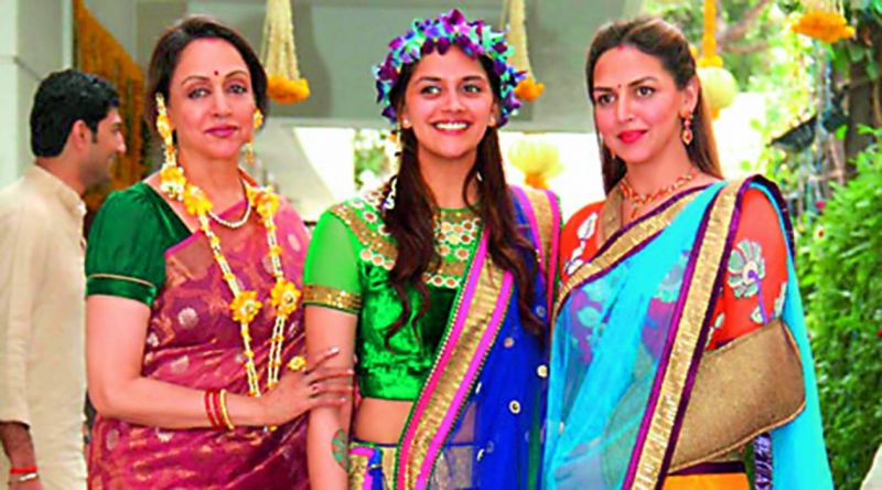 Hema Malini with daughters Esha and Ahana.