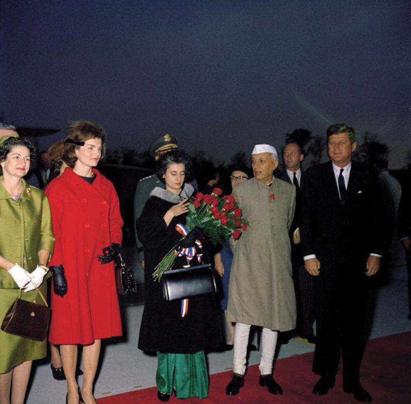 Jawaharlal Nehru with former US president John F. Kennedy, Mahatma Gandhi and Muhammed Ali Jinnah
