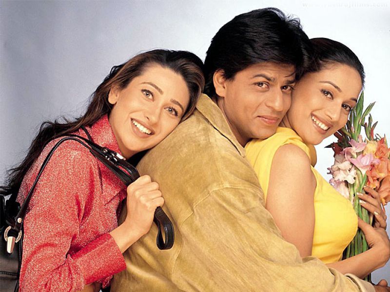 Karishma Kapoor, Shah Rukh Khan and Madhuri Dixit in Dil Toh Pagal Hai (1997)