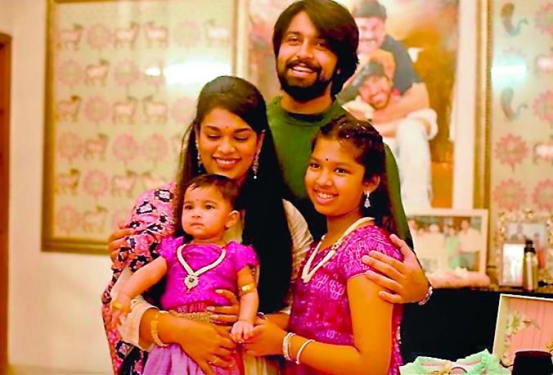 Sreeja and Kalyaan with their daughters
