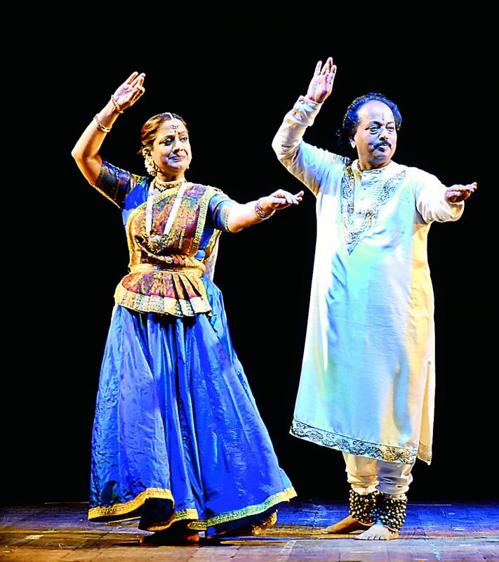 Mangala and Raghav Raj Bhatt  performing Kathak duet 
