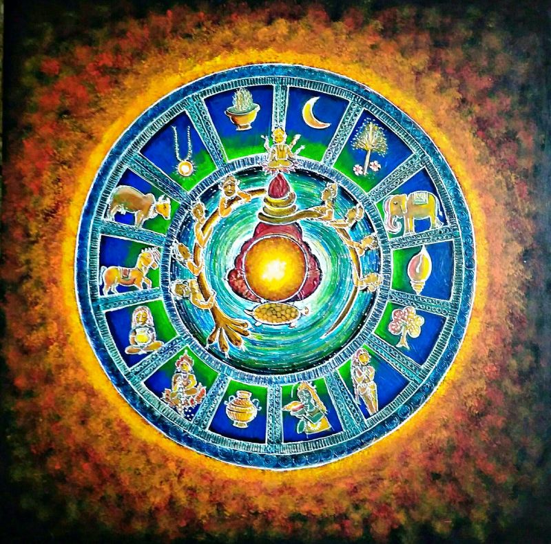 Unnamed acrylic on canvas by Madhavi