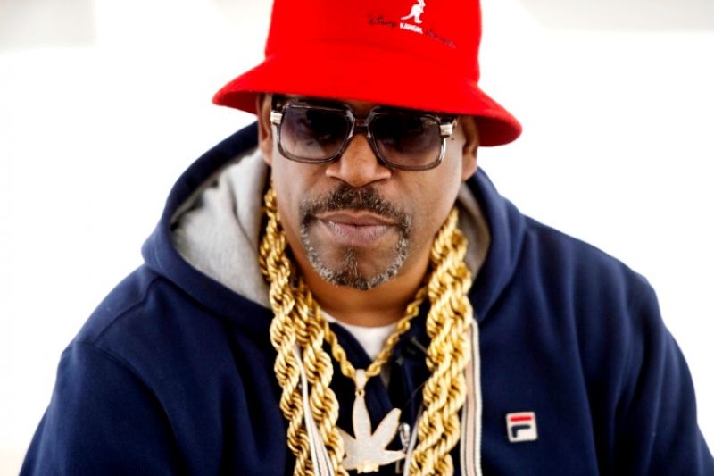 Curtis Fisher, aka Grandmaster Caz, still proudly wears his piles of blingy chains. (Photo: AFP)