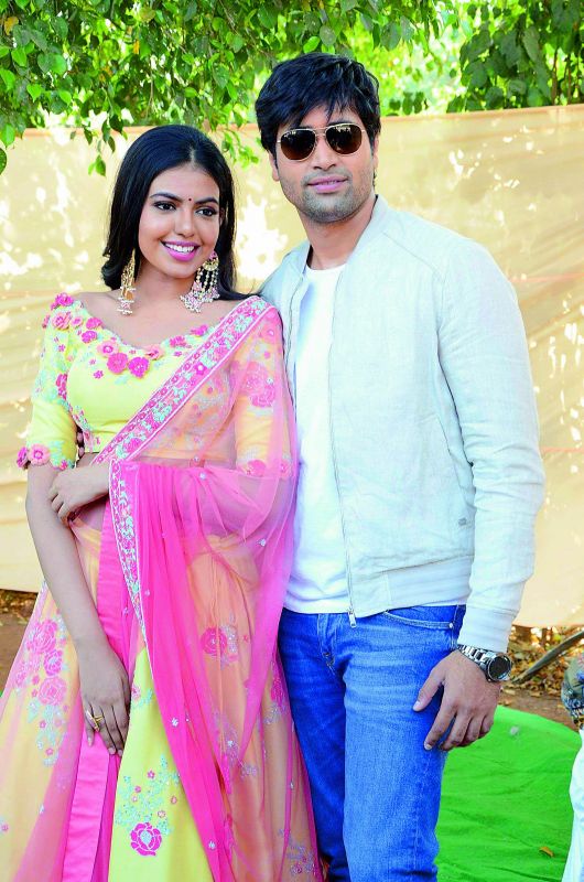 Shivani and Adivi Sesh  during the launch of the movie 2 States