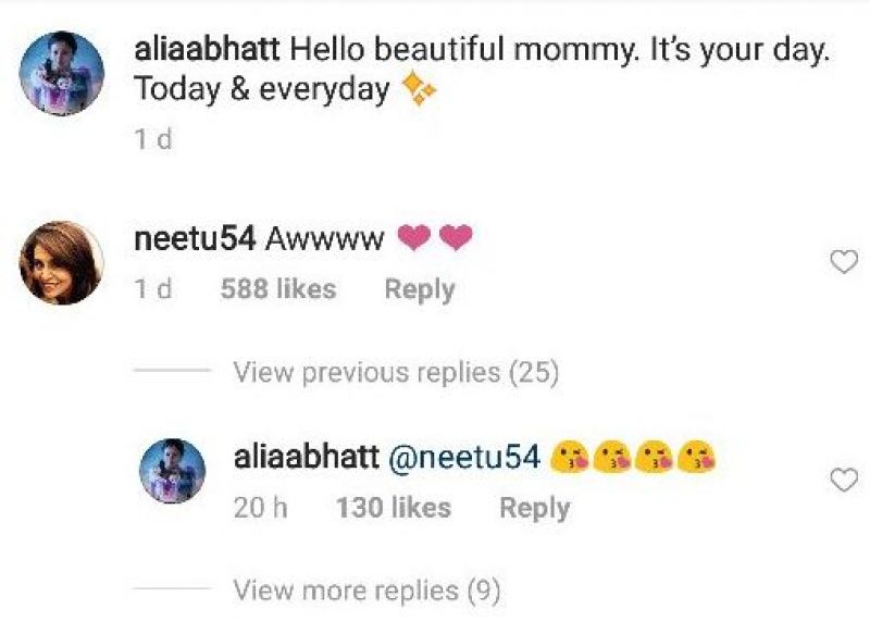 Amid strongest hints of affair with Ranbir, Alia bonds with his mom Neetu on Instagram