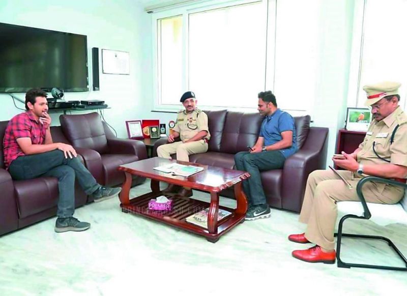Mahesh Babu and Vamshi Paidipally met the Telangana State Police Academy Director and IPS officer Santosh Mehra  
