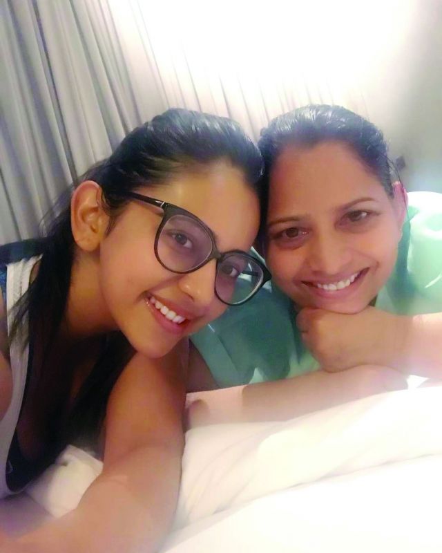 Rakul posted a picture of herself and her mother relaxing during the vacation