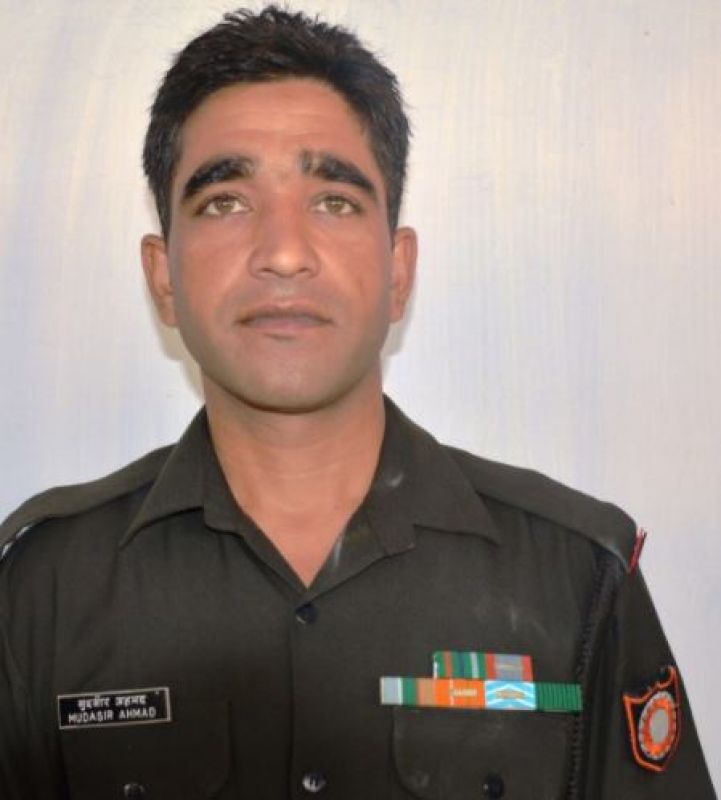 Naik Muddasar Ahmed,belonging to J&K's Tral, lost his life in ceasefire violations by Pakistan on Indian Army posts in Rajouri sector. (Photo: Twitter | ANI)