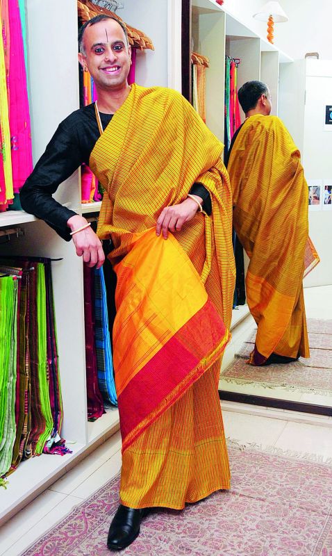 Himanshu Verma has been sporting saris for 11 years now
