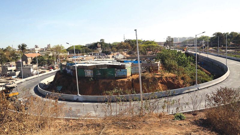 The underpass and flyover at Okalipuram Junction which was inaugurated by the CM in Bengaluru on Thursday.(Photo:DC)