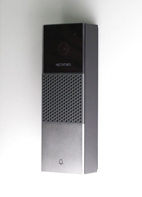 The Smart Video Doorbell is on display at the Netatmo booth during CES Unveiled at CES International, Sunday, Jan. 6, 2019, in Las Vegas. The doorbell allows the user to speak with visitors and monitor their home. (AP Photo/John Locher)