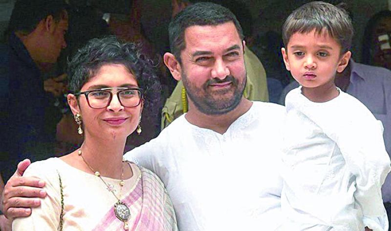 Aamir Khan and Kiran with their son