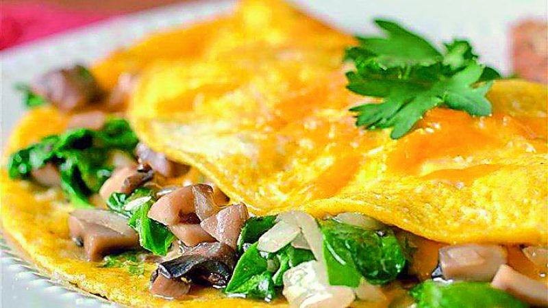 Cheesy chickpea omelette 