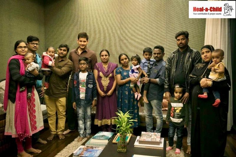 Mahesh Babu with the kids of an NGO. (Photo courtesy: Heal-a-Child)
