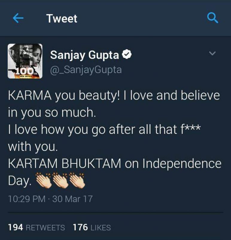 Sanjay Gupta takes jibe at Shah Rukh, deletes tweet after getting trolled