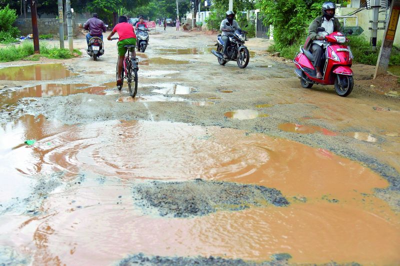 Roads get damaged at Hasmathpet.	(Photo: DC)