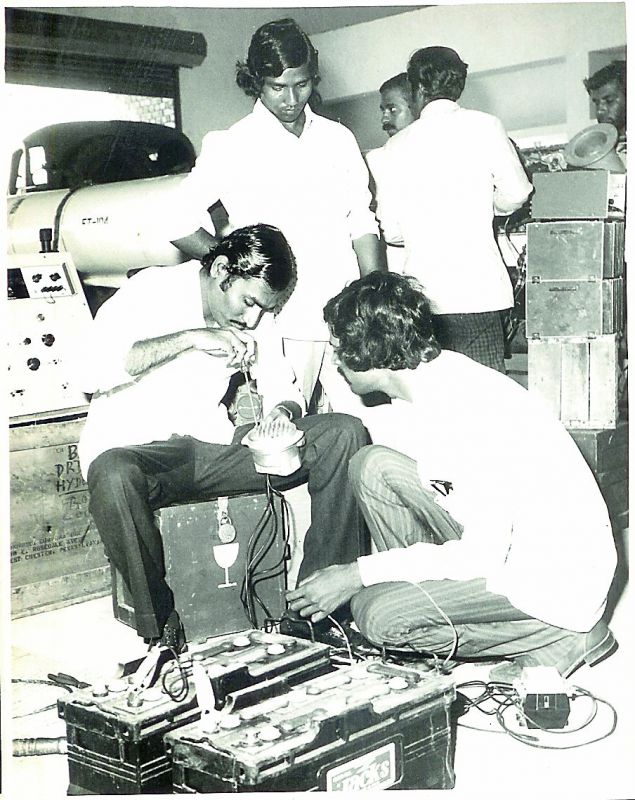 D.R. Reddy working on the missile