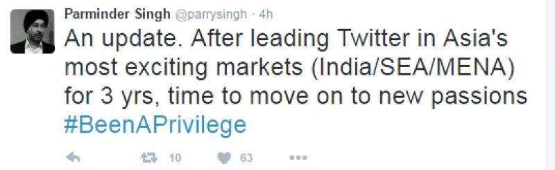 Parminder Singh tweets