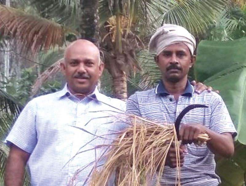 Pramod (R) with his former colleague Joseph