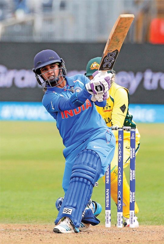Indian women cricket team's Captain Mithali Raj in action