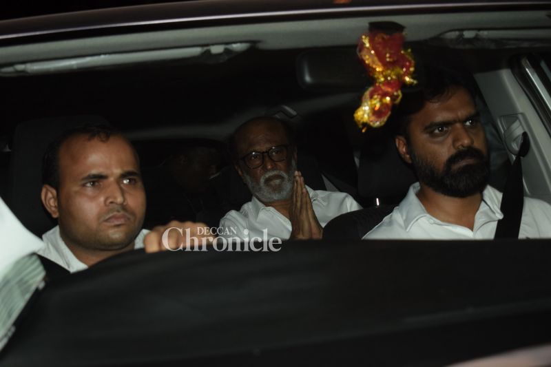 Sridevi's former co-stars Rajinikanth, Kamal Haasan land in Mumbai to console family