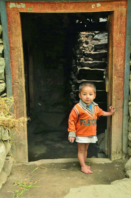 A child at Turtuk village in Ladakh. This village was part of Pakistan before the 1971 war