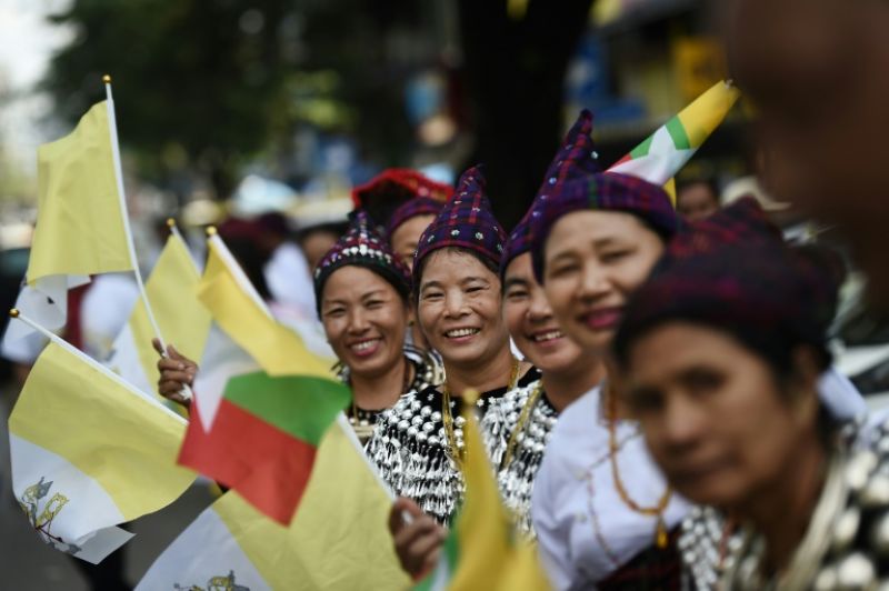 'We are ready to welcome the Pope cheerfully... with pure hearts,' a woman from the northernmost state of Kachin said. (Photo: AFP)