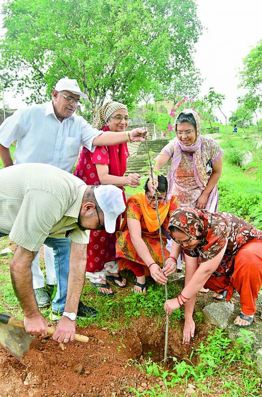 A file photograph of tree plantation by the Parsi Zoroastrian Anjuman of Secunderabad & Hyderabad at Parsigutta 