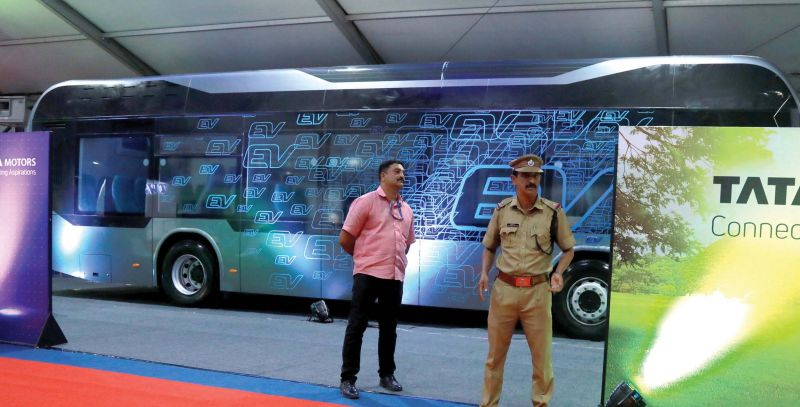The bus can go upto 215 km on a single charge. It takes around 6 - 7 hours in normal charging and 2.5 - 3 hours with fast charging.