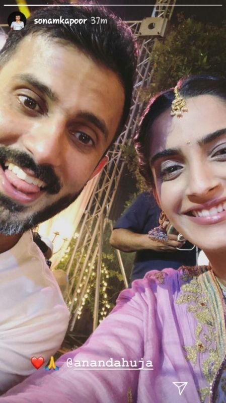 Sonam Kapoor and Anand Ahuja at a wedding. (Photo: Instagram/ Sonam Kapoor)