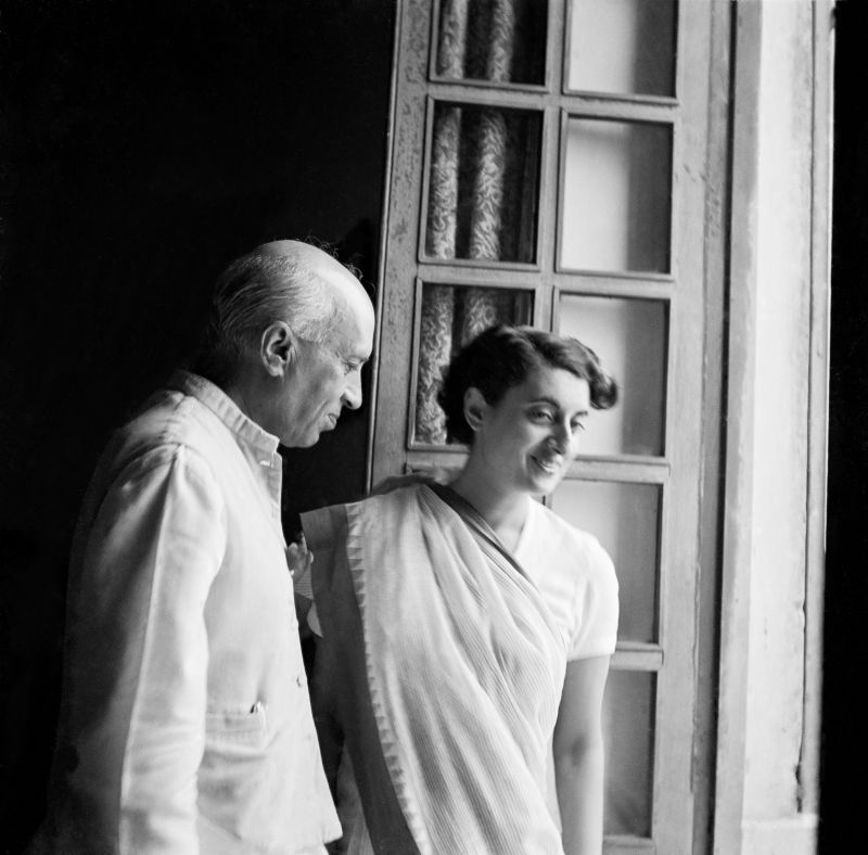 Jawaharlal Nehru and Indira Gandhi - a candid moment in 1953 (Photo: Jitendra Arya/ Jitendra Arya Foundation)