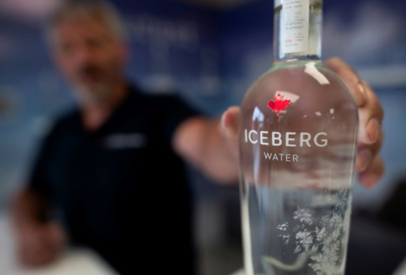 Kerry Chaulk manages a company that bottles iceberg water and sells it to tourists. (Photo: AFP)