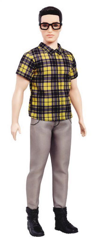 This photo provided by Mattel shows a broad body-style Ken doll, wearing eyeglasses.  (Photo: Mattel via AP)