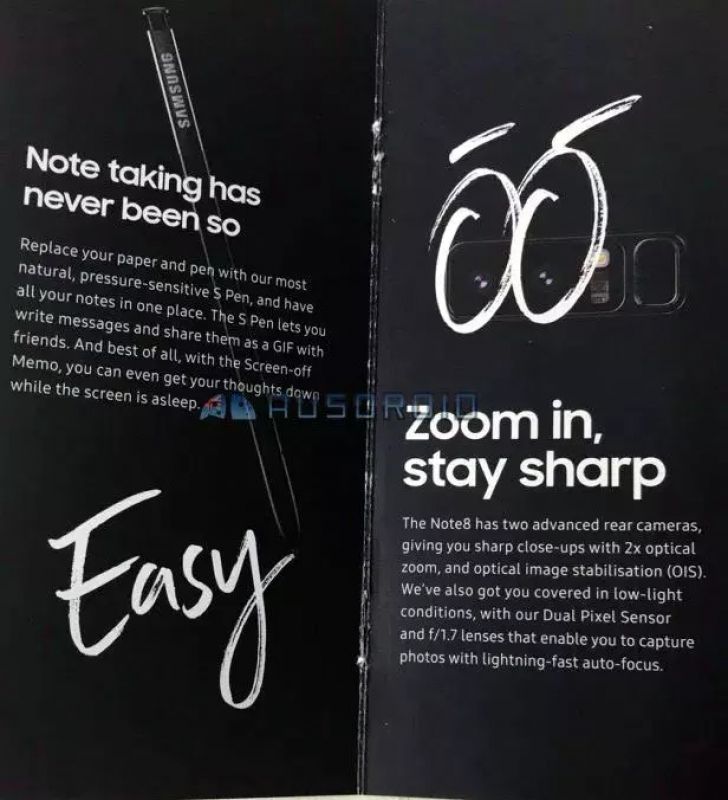 Samsung Galaxy Note 8 Brochure
