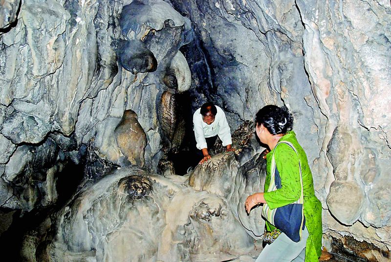 Cave explorations at the Mawsmai Caves in Cherrapunji in Meghalaya.