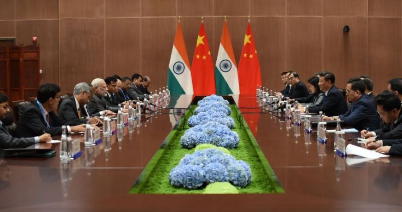 Bilateral meeting between Prime Minister Narendra Modi and Chinese President Xi Jinping. (Twitter | @MEAIndia)