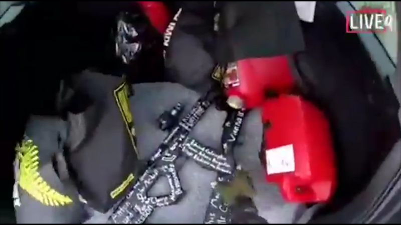 This image taken from the shooterâ€™s video, which was filmed Friday, March 15, 2019, shows a gun in his vehicle in New Zealand. (Photo: AP)