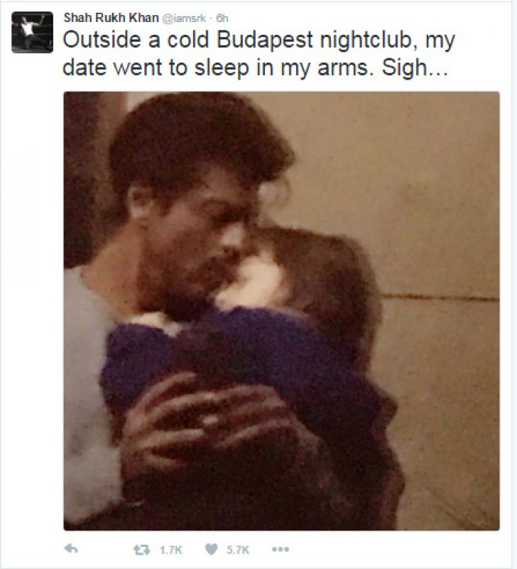 Shah Rukh Khan with son in Budapest
