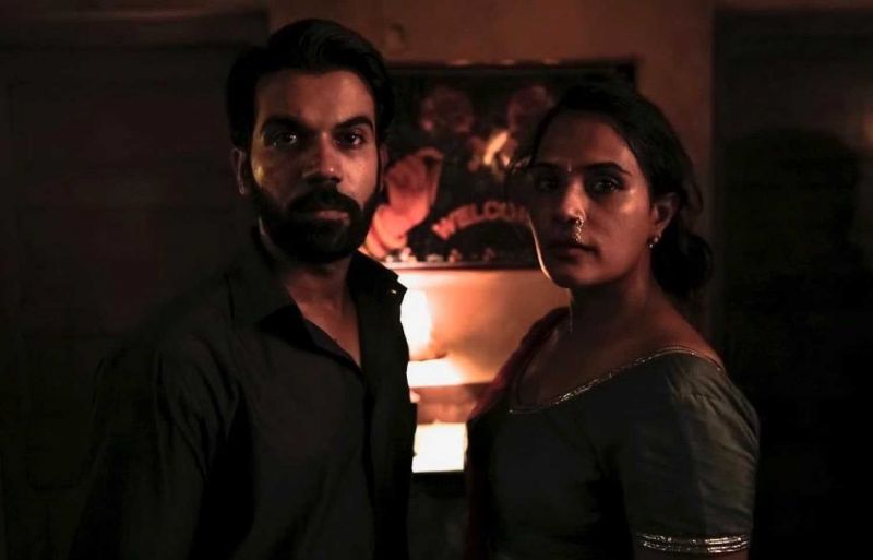 Rajkummar Rao and Richa Chadha in a still from the film.