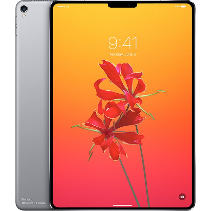 iPad Pro with slim bezels rendered by Benjamin Geskin