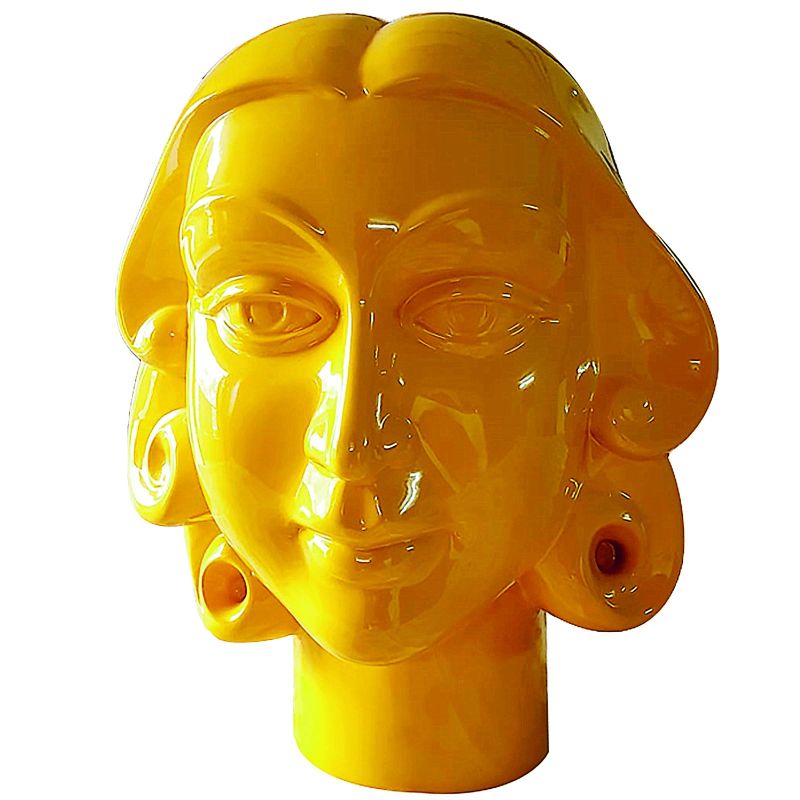 Artist D.V.S. Krishnaâ€™s sculpture accentuates the facial features of a female form