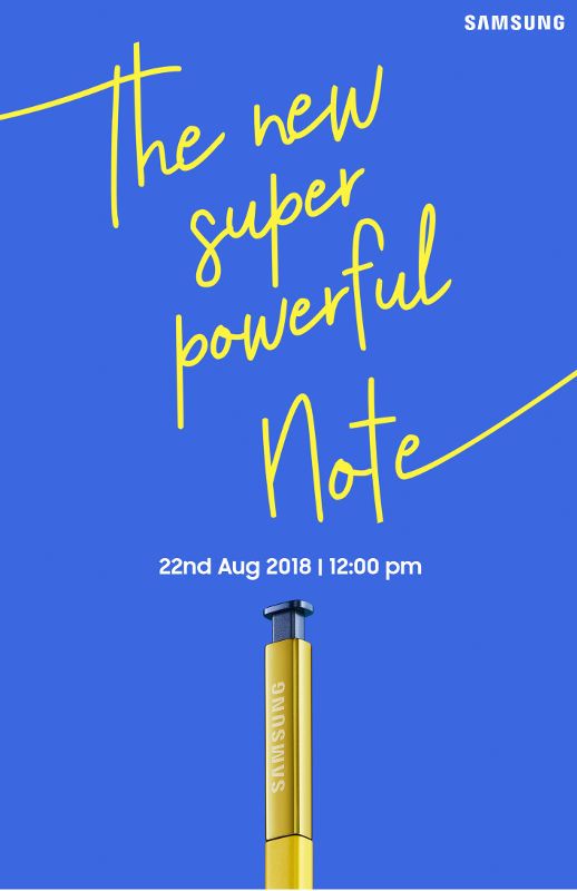 Samsung Galaxy Note 9 unveiling date