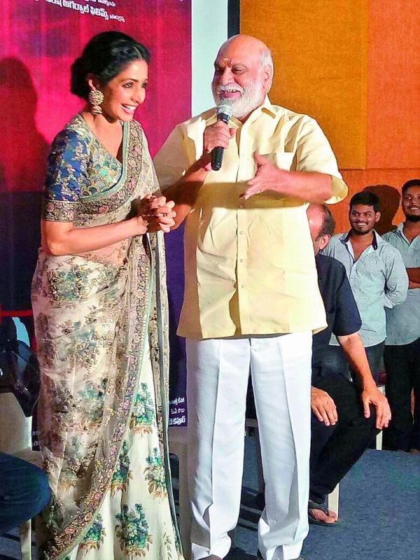 K. Raghavendra Rao and Sridevi at an event