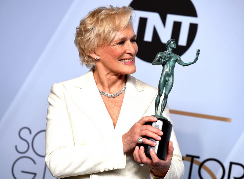 The elegant Glen Close looked quite the stunner in a white pantsuit at the 2019 Screen Actors Guild Awards.