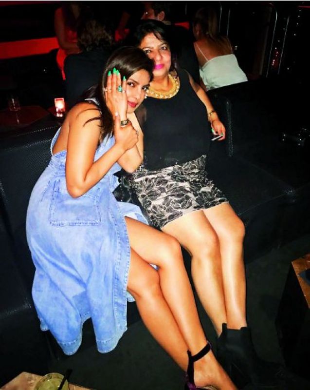 PC responded by posting a picture of her mother and her wearing short dresses, and captioned it â€œlegs for the dayâ€. 